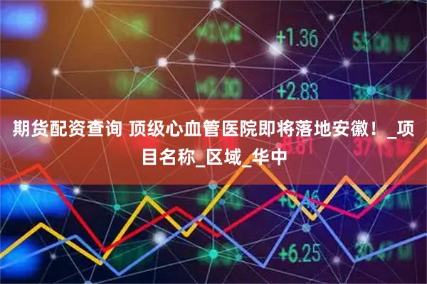 期货配资查询 顶级心血管医院即将落地安徽！_项目名称_区域_华中